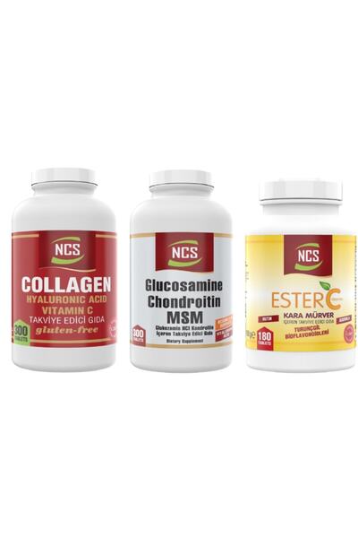 NCS Collagen 300 Tablet Glucosamine Chondroitin Msm 300 Tablet Ester C Vitami...