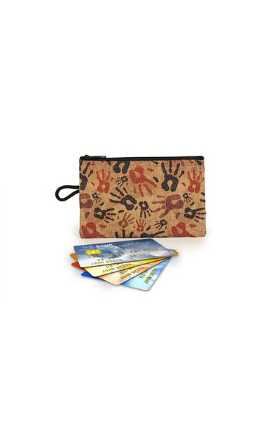 No Muffin For You Brown Woven Fabric Wallet 9.5x14.5 cm
