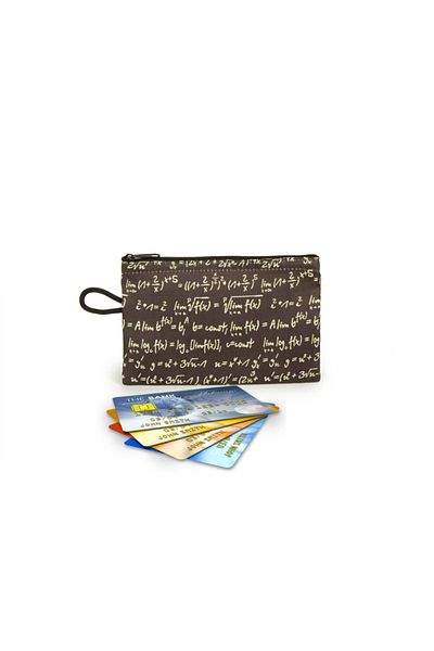 No Muffin For You Brown Woven Fabric Wallet 9.5x14.5 cm