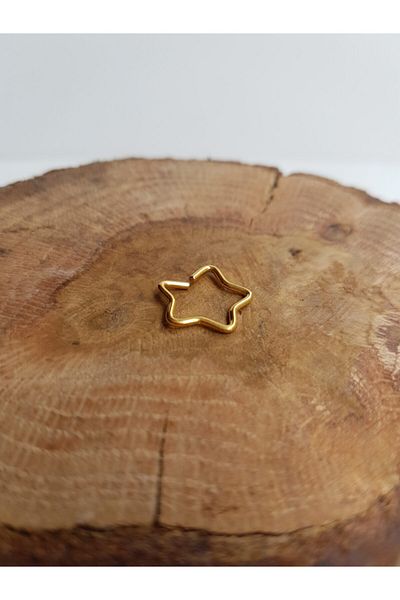 Karınca Piercing Gold Color Star Ring Helix Cartilage Ear Piercing