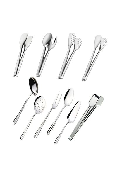 Nehir 10 Piece Service Tongs Set