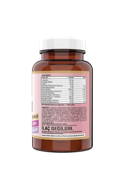 NCS Biotin Folic Acid 180 Tablet L-cystein Methionine 2500 Mcg Zinc Vitamin B6 Riboflavin