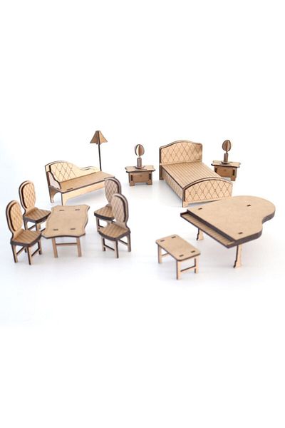 3D SERGİ 3d Wooden Puzzle Household Items Set 3 65 Pieces