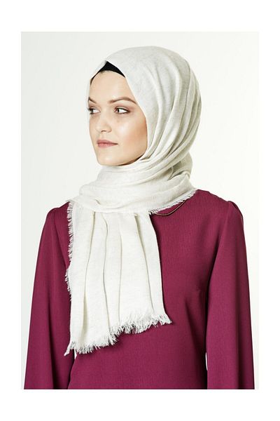 Armine Women's Ecru Linen Viscose Shawl 7990