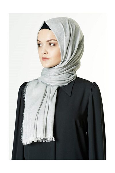 Armine Şal din viscoză din in gri 7990