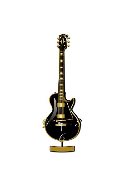 RacartShop Gitar-2 Sallanır Sarkaçlı Duvar Saati- 20x60 Cm