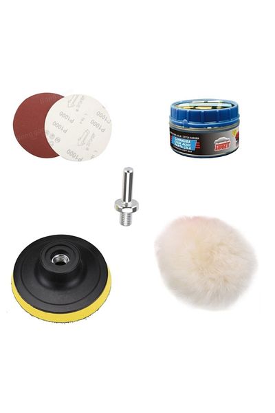 Depolife Auto Vehicle Body Paint 115 mm Velcro Base Paste Polish Bone Polishing Set Drill Compatible Sandpaper