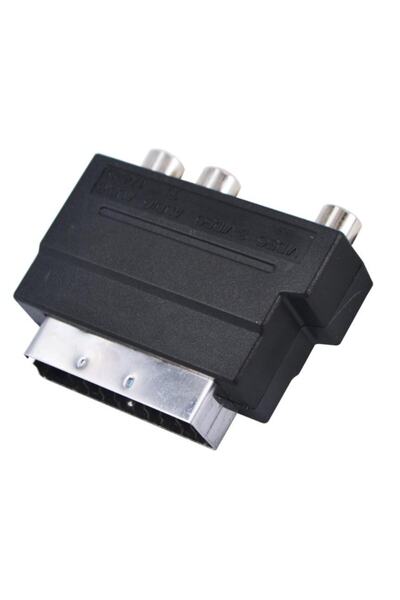 Alfais 4815 Scart To Rca Skart Tos Av Svideo Çevirici Dönüştürücü Adaptör