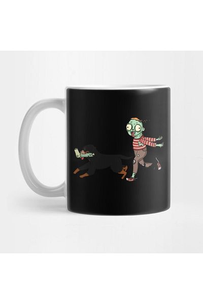 TatFast Funny Bernese Mountain Dog Stealing Zombie Leg Halloween Mug
