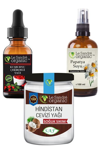 Le'Sandre Organics بذور ثمر الورد - زيت جوز الهند وماء البابونج