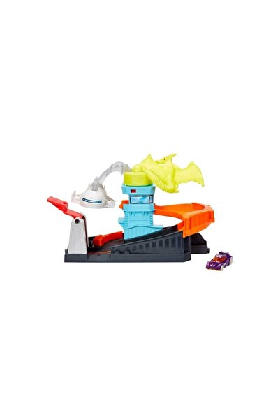 HOT WHEELS Şehirde Yaratık Macerası Oyun Seti Serisi Fnb05 Gbf94 Ptero Port A...