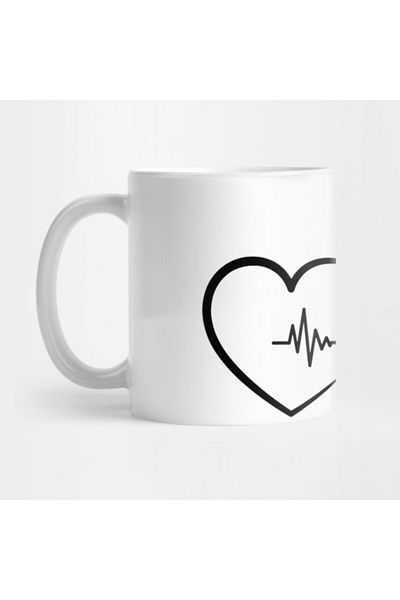 TatFast كوب فني من Your Ski Jumping Heartbeats Line Sport Gift Art، هدية، مهر، حامل عرض