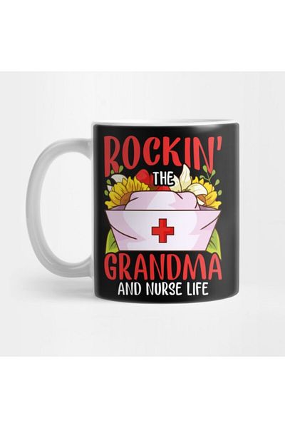 TatFast كوب هدية من Rockin The Grandma and Nurse Life Granny Nurse