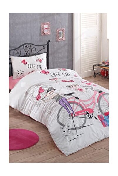 Kristal Beyaz Cute Girls Tek Kisilik Ranforce Nevresim Takimi Fiyati Yorumlari Trendyol