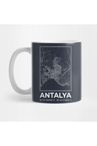 TatFast خريطة اسطنبول الحد الأدنى (WHITE EDITION) كوب، هدية، مهر، عرض