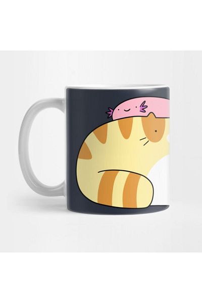 TatFast Axolotl and Tabby Mug, Gift, Dowry, Presentation Holder