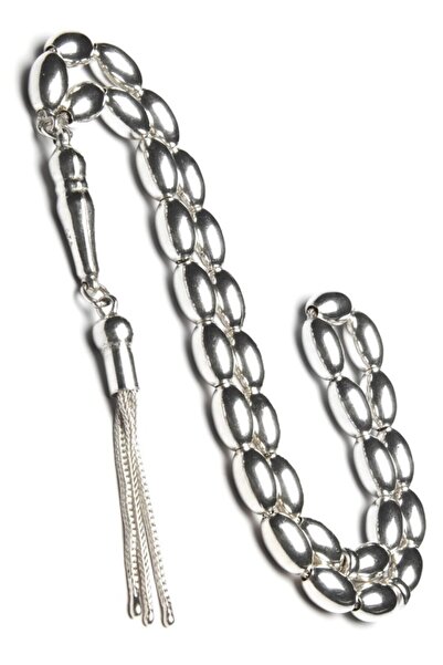 OTTOTESBİH Ασημένια χάντρα προσευχής 925 - Ανδρικό δώρο, 6x10mm Όλα ταίριασμα