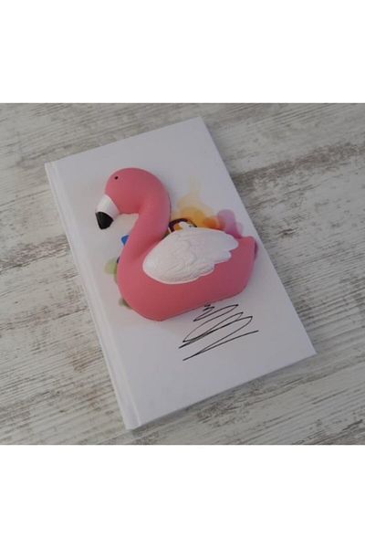 NETAVANTAJ Caiet cu copertă rigidă cu parfum moale Flamingo