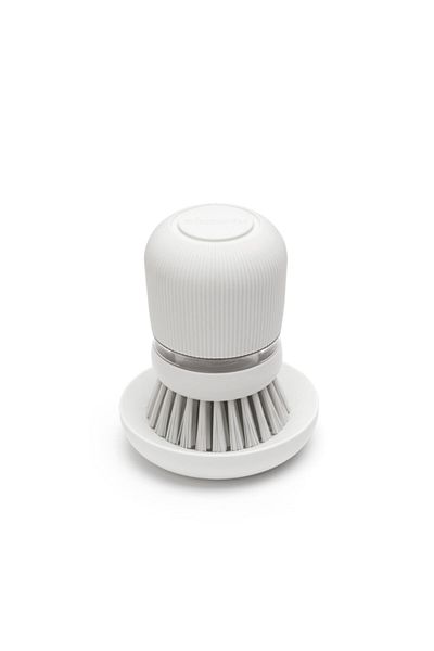 Tantitoni Light Gray Dish Brush with Soap Chamber