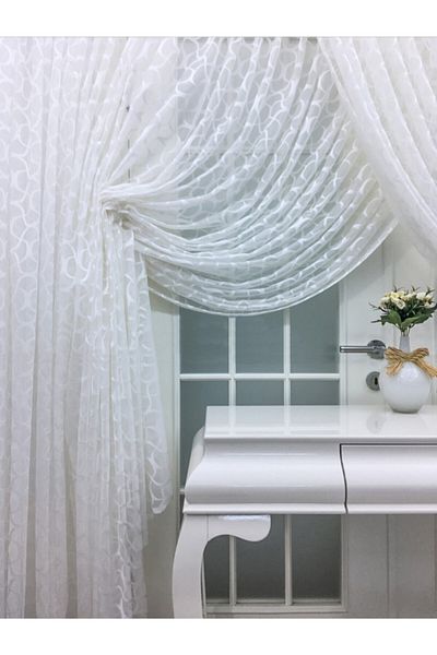 Esse Home Sports Pattern Lace Tulle And Double-breasted Curtain, 550x260, Kravuze, 1/4