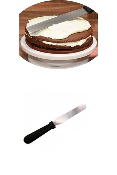 yeni11 Flat Cake Plaster Palette Spatula 15 cm Oval Tip Spatula
