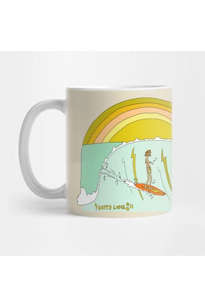 TatFast كوب Surf Legend Gerry Lopez Pipeline Retro Surf W Quote Art من Surfy Birdy