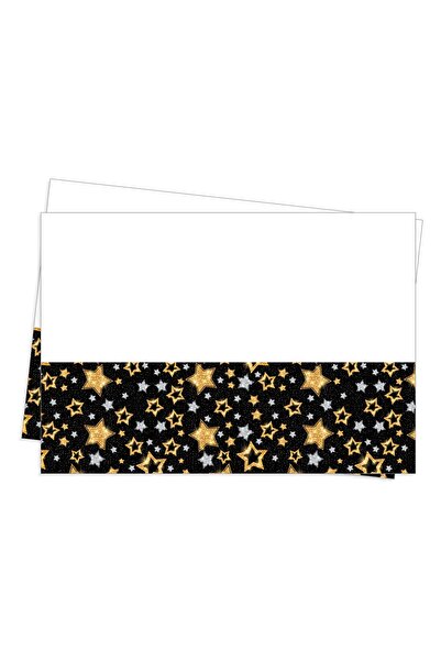 Roll-Up Yıldızlar Siyah Masa Örtüsü 120x180
