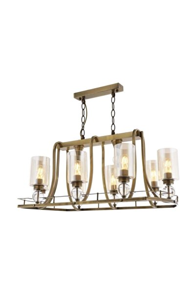 Avonni Avonnı Av-1597-8e-ym Eskitme Kaplama Modern Avize E27 Metal Cam 89x50cm