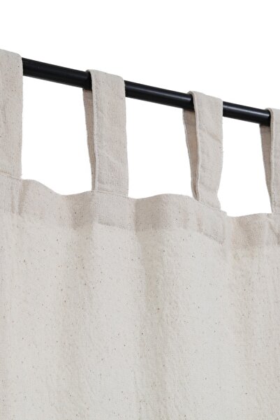 cotton maison Natural Curtain Rustic Pleated Vintage 200x185 Cm