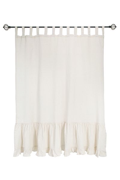 cotton maison Natural Curtain Rustic Pleated Vintage 300x185 Cm