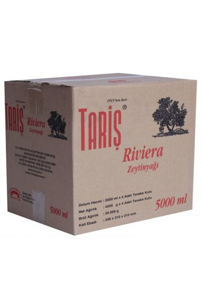 Tariş Riviera Zeytinyağı 5.kğ - 4'lü Koli