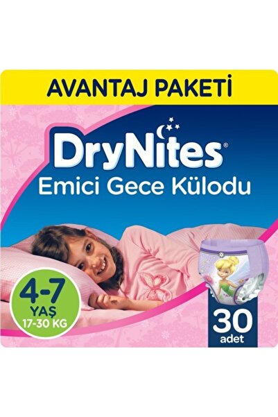 DryNites Huggies Kız Emici Gece Külodu 4-7 Yaş 10'lu X 3 Adet