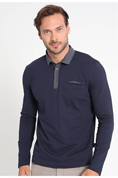 Lufian Magaret Klasik Erkek Polo Tişört Lacivert