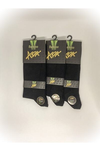 ADA Siyah Erkek Bambu 3'lü Paket Soket Çorap 40-44