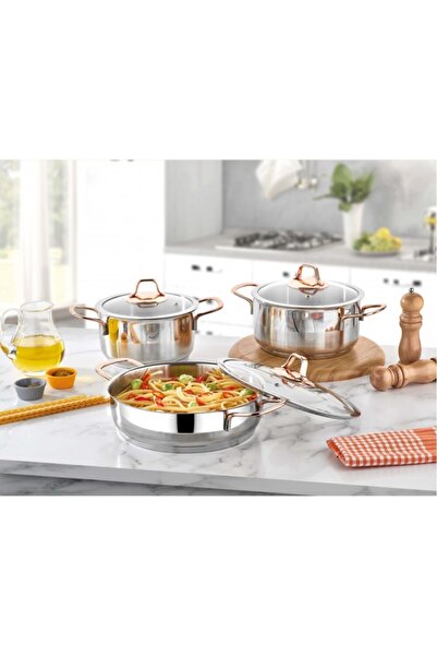 gülsan Ilayda 6 Parça Çelik Tencere