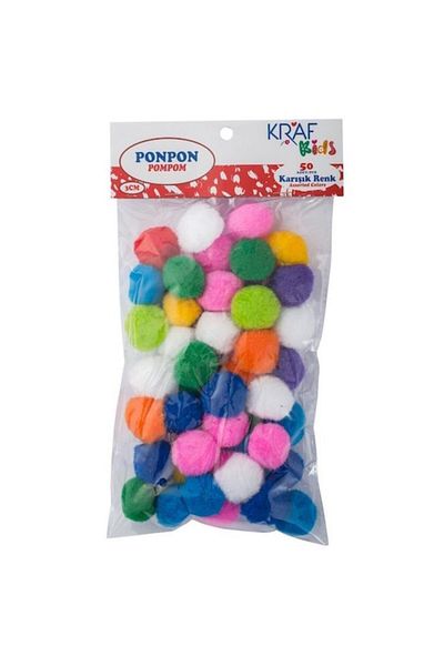 KRAF Μια πλάτος 3 cm 50 Μικτά Πομπόν KK90