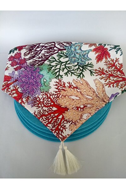 Ayşemce Σετ σερβιρίσματος American Service (mercan Desen Runner 4 Ανοιχτό Τυρ...