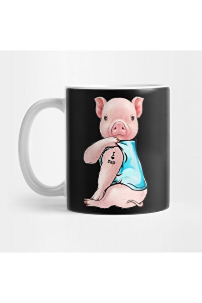 TatFast تاتو البلدغ الفرنسي أنا أحب الأب يجلس هدية كوب عيد الأب