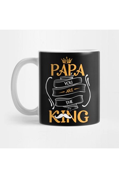 TatFast Crown King And Beard Man Face Dad You Are The King Happy Father Day Daddy Mug