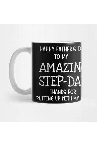 TatFast كوب Happy Father's Day To My Amazing Step-dad شكرًا لك