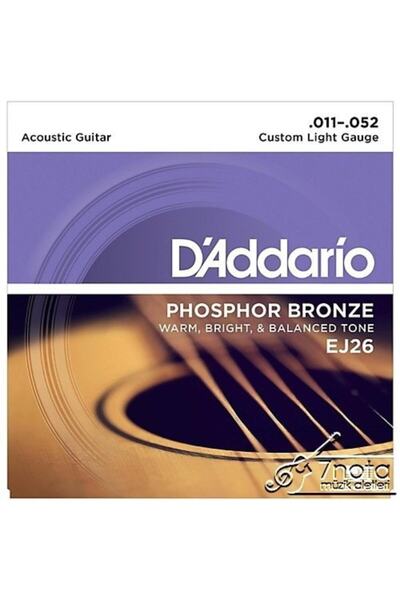 Daddario Ej26 Akustik Custom Light Phos.brz.(.011) Akustik Tel Set