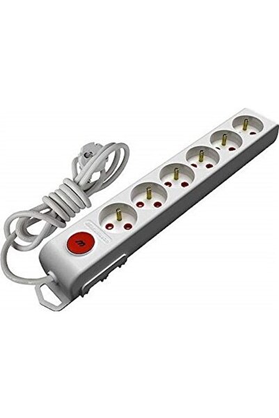 Mutlusan Altılı Anahtarlı Ups Grup Priz Çocuk Korumalı 5 Metre Kablolu