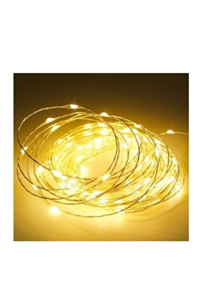 MOBGİFT 10 Metre Pilli Peri Led Işık + 50 Adet Küçük Mandal Fotoğraf Asma Seti