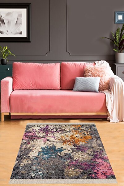 on the clouds Batik Desenli Renk Geçişli Dijital Baskı Yıkanabilir Kaymaz Tab...