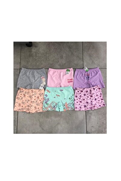 İki Yıldız Κοριτσίστικο μποξεράκι 6 τεμαχίων 13 14 ετών με βαμβακερό σχέδιο