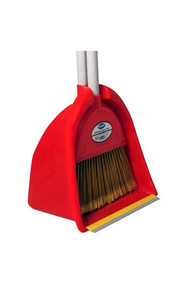 ikatem Jumbo Handle Brushed Dustpan with Bowl