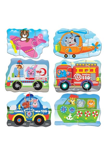 AteşTech Baby Puzzle Vehicles 18 Months+