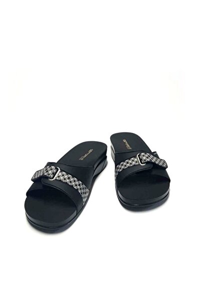 Ceyo Nomi Flora Anatomical Black Women's Slippers