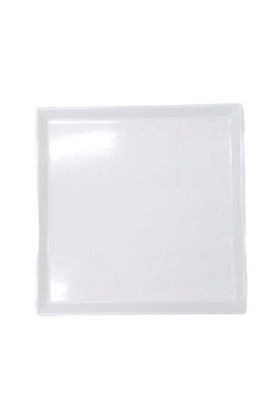 Evren 20x20cm White Presentation Plate Thermo Melamine