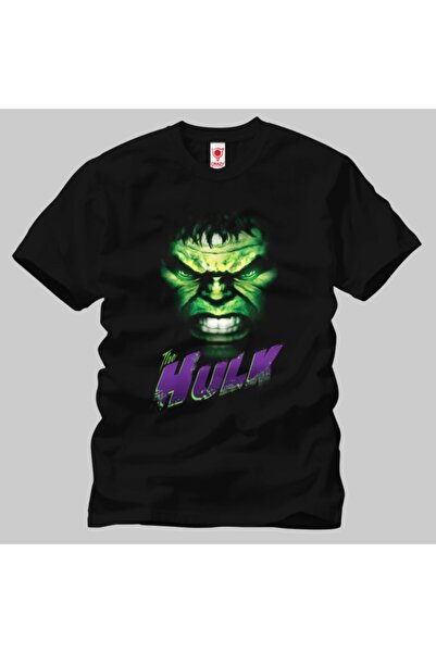 Crazy Чоловічий чорний футболка Marvel The Hulk Green Rage Up Close